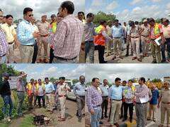 Photos: भरतपुर में NH पर होने वाले हादसों पर प्रशासन गंभीर, कलेक्टर ने लिया सड़क का जायजा