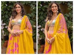 Mrunal Thakur Pics: येलो कलर का लहंगा पहने बला की खूबसूरत लगीं मृणाल ठाकुर, दिलकश अदाएं बना देंगी आपको भी दीवाना
