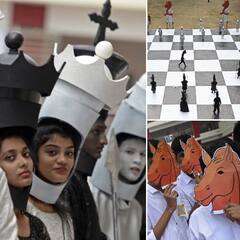 IN PICS: Children Dressed As Chess Pieces Ahead Of 44th Chess Olympiad In Chess