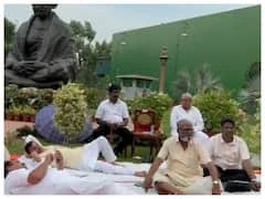 50-Hrs Relay Protest In Parliament Complex: 20 Suspended RS MPs Spent First Night Under Sky | WATCH