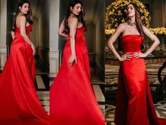 Malaika Arora Pics: रेड गाउन में मलाइका अरोड़ा के ग्लैमरस लुक ने उड़ाए फैंस के होश, काउच पर बैठकर दिया कुछ ऐसा पोज