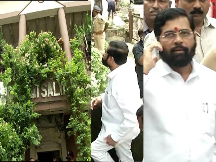 Mumbai News CM Eknath Shinde arrived to meet senior Shiv Sena leader Liladhar Dake Eknath Shinde Meets Liladhar Dake : एकनाथ शिंदे यांचा शिवसेनेच्या ज्येष्ठ नेत्यांकडे मोर्चा, लीलाधर डाके यांच्या भेटीसाठी पोहोचले