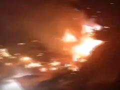 In Photos: राजस्थान के बाड़मेर में MiG-21 विमान क्रैश, उठी आग की लपटें, देखें हादसे की भयानक तस्वीरें