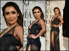 Malaika Arora: हाई स्लिट ब्लैक गाउन में रैंप पर वॉक करती नजर आईं मालइका अरोड़ा, यहां देखें तस्वीरें