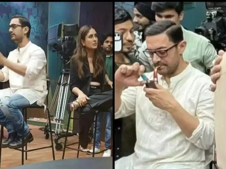 Aamir Khan:காஃபி வித் கரண் செட்... ஸ்மோக்கிங் பைப்பில் புகைப்பிடிக்கும் ஆமிர் கான்... இணையத்தில் ஹிட் அடிக்கும் ஃபோட்டோ!