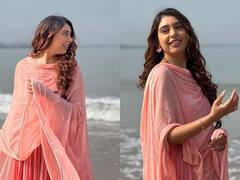Niti Taylor Ethnic look: गुलाबी रंग में खिल उठी नीति टेलर की नूरानी सूरत, बीच किनारे एक्ट्रेस ने करवाया फोटोशूट