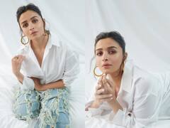 Alia Bhatt Elevates Her Casual Look With A White Shirt For ‘Darlings’ Promotion - SEE PICS