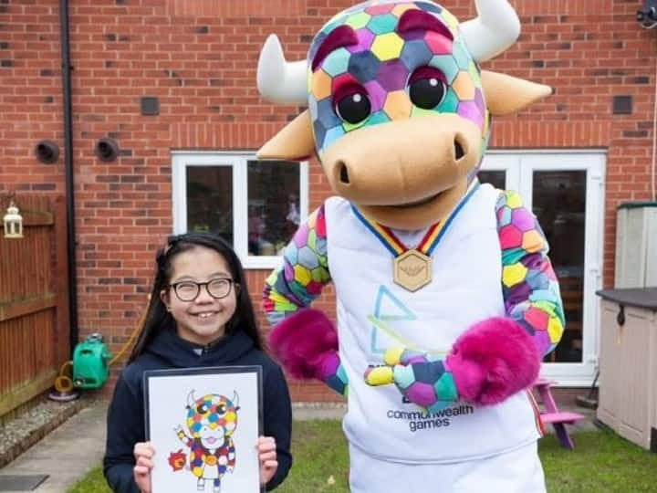 Commonwealth Games Mascot Perry the bull design by 10 year old girl Perry The Bull के कॉमनवेल्थ गेम्स के मैस्कॉट बनने की ऐसी है पूरी कहानी, 10 साल की एमा ने किया है डिजाइन