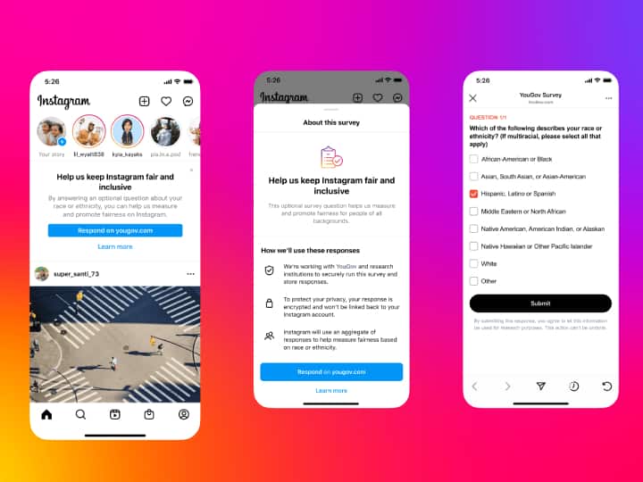 Instagram Starts Asking Some Users In US About Their Race, Ethnicity: Here's Why instagram users race ethnicity question better understanding meta Instagram Starts Asking Some Users In US About Their Race, Ethnicity: Here's Why