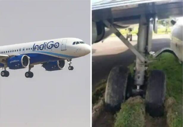 Jorhat Kolkata IndiGo flight skids off runway during takeoff all safe here read full incident IndiGo Flight : टेकऑफ आधीच इंडिगोचं विमान धावपट्टीवरून घसरलं, चाकं चिखलात रुतल्यानं विमानाचं उड्डाण रद्द