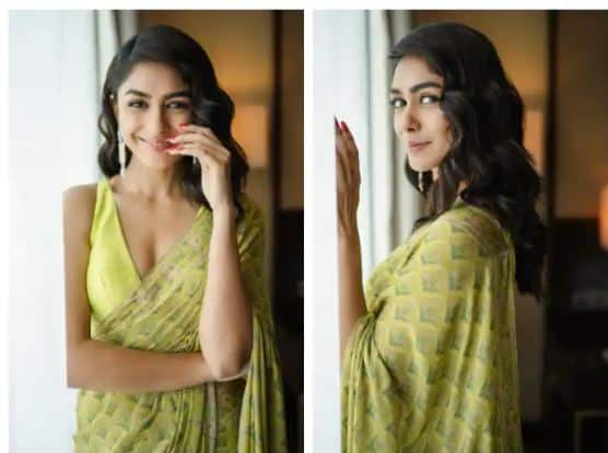 Mrunal Thakur Pics:  ਹਰੇ ਰੰਗ ਦੀ ਸਾੜ੍ਹੀ 'ਚ ਬੇਹੱਦ ਖੂਬਸੂਰਤ ਨਜ਼ਰ ਆਈ ਮ੍ਰਿਣਾਲ ਠਾਕੁਰ, ਦਿਲਕਸ਼ ਅਦਾਵਾਂ 'ਤੇ ਫਿਦਾ ਹੋਏ ਫੈਨਜ਼