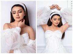 Ishqbaaaz की गौरी व्हाइट ऑफ शोल्डर गाउन में लगीं अप्सरा सी खूबसूरत, फैंस ने कहा- रूप की मूरत