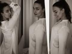 Pics: ટ્રાન્સપરન્ટ વ્હાઇટ શર્ટમાં Elli Avrramના કાતિલ પૉઝ, તમે પણ જુઓ હૉટ તસવીરો......