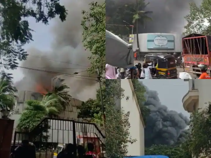 Mumbai Fire: A fire broke out on the set of the film in Andheri West of Mumbai, plumes of black smoke rose in the sky. Mumbai Fire : ਮੁੰਬਈ ਦੇ ਅੰਧੇਰੀ ਵੈਸਟ 'ਚ ਫਿਲਮ ਦੇ ਸੈੱਟ 'ਤੇ ਲੱਗੀ ਅੱਗ, ਅਸਮਾਨ 'ਚ ਉੱਠੇ ਕਾਲੇ ਧੂੰਏਂ ਦੇ ਗੁਬਾਰ