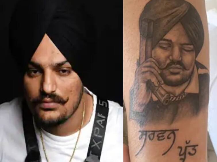 Singer Sidhu Moose Wala Father Gets Son Face Tattooed On Arm Sidhu Moose Wala : सिद्धू मूसेवालाला वडिलांनी दिली अनोखी श्रद्धांजली; काढला खास टॅटू