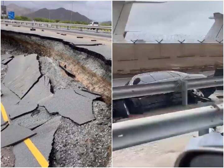 flood and heavy rain uae videos viral on social media Flood In UAE: सऊदी अरब में 27 साल बाद हुई मूसलाधार बारिश, हर तरफ सिर्फ तबाही ही तबाही
