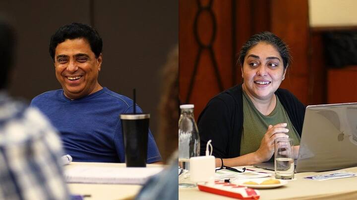 'सैम बहादुर' के रीडिंग सेशन में फिल्‍म की पूरी जरूरी टीम दिखी. फिल्‍म के  प्रोड्यूसर के साथ डायरेक्‍टर मेघना गुलजार भी पोज देने में पीछे नहीं रहीं.