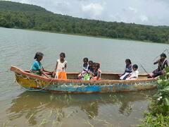 रस्ता, वीज, पाणी अन् शाळाही नाही, शाळेत जाण्यासाठी बोटीनं प्रवास, भिवंडीच्या गावाकडे प्रशासनाचं दुर्लक्ष