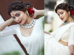 Dharsha gupta: சேலை கட்டிய நிலவே...நடிகை தர்ஷா குப்தாவின் போட்டோஸ்!