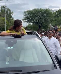 Vrindavan News: बांकेबिहारी के दरबार में पहुंची फिल्म अभिनेत्री शिल्पा शेट्टी, जमा हुई फैंस की भीड़