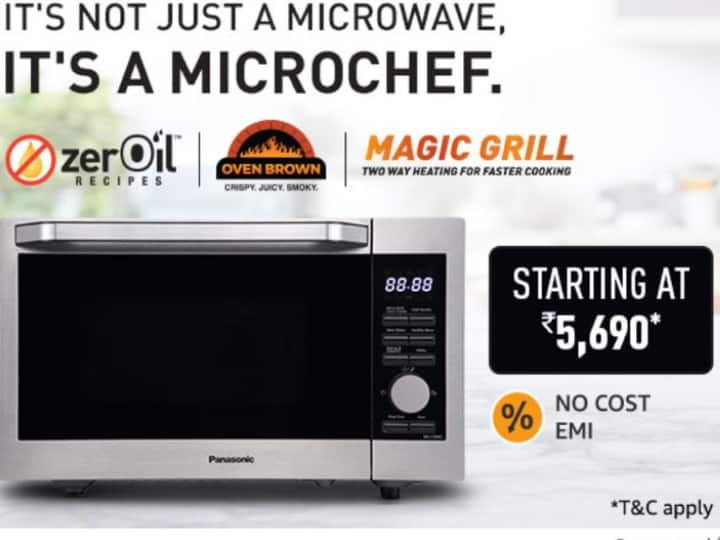 Best Microwave Under 5000 Panasonic Microwave On Amazon 50 Percent Discount On Best Brand Microwave Amazon Sale में किचन के सामानों पर बंपर डिस्काउंट, सिर्फ 5 हजार में ये खरीदें बेस्ट सेलिंग माइक्रोवेव