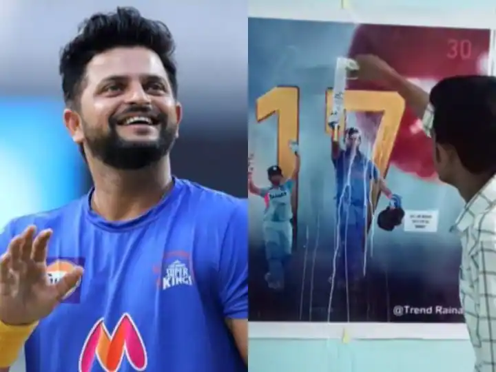 VIDEO: Suresh Raina ਦੀ ਤਸਵੀਰ 'ਤੇ ਪੂਜਾ ਕਰਦਾ ਨਜ਼ਰ ਆਇਆ ਫੈਨ, ਦੁੱਧ ਚੜ੍ਹਾਉਂਦੇ ਹੋਏ ਦਾ ਵੀਡੀਓ ਵਾਇਰਲ