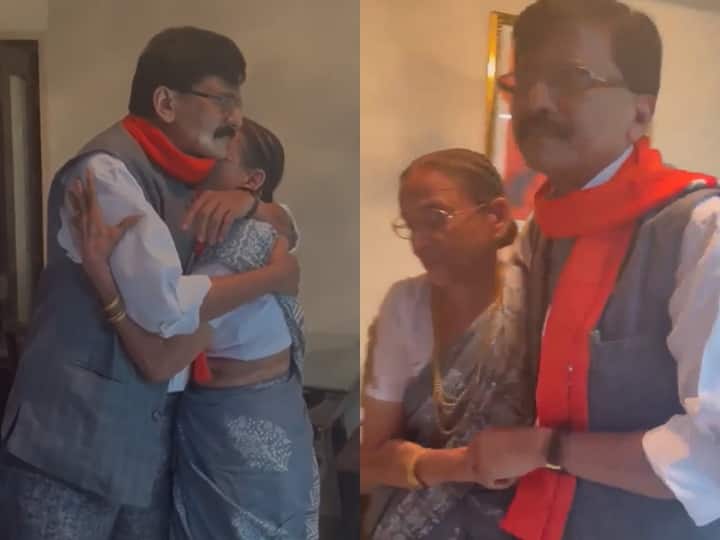 Before ED’s custody, Sanjay Raut was hugging his mother, how the mother became emotional, watch the video