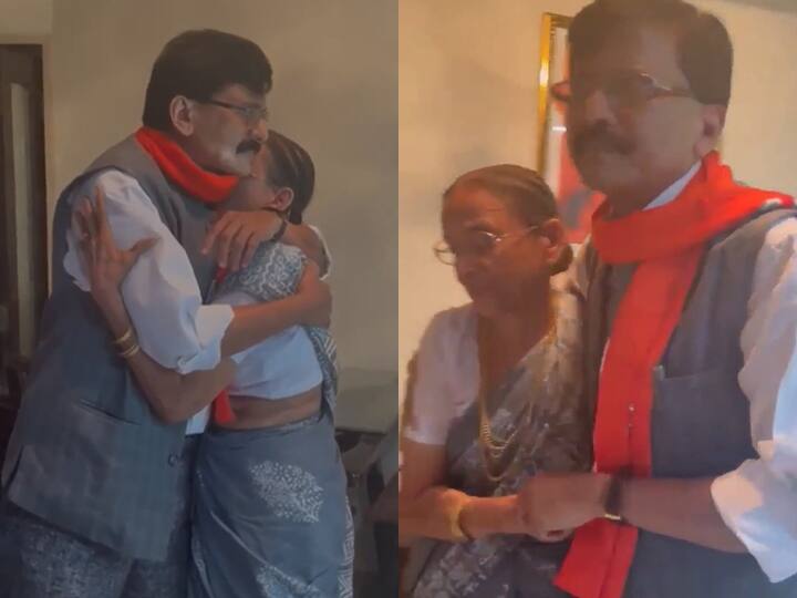 Sanjay Raut hugs Mother before arrest Emotional Video of Shiv Sena MP Emerged Watch: आधी रात चला ड्रामा, भावुक हुई संजय राउत की मां, जानें गिरफ्तारी के दौरान और क्या-क्या हुआ