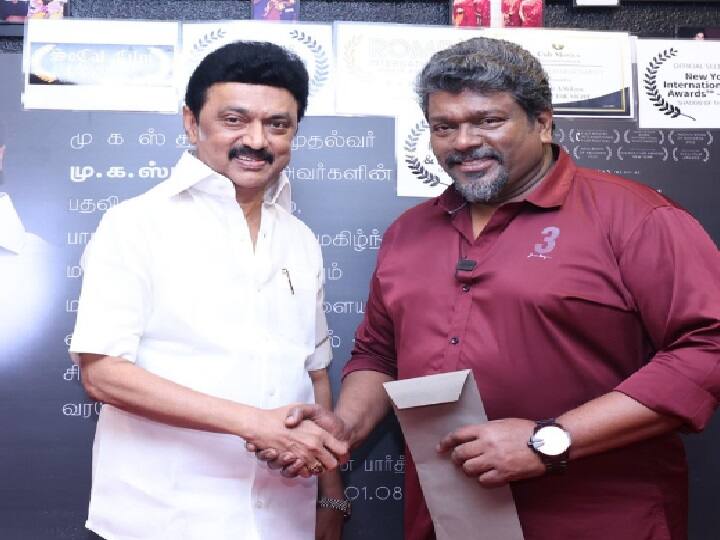 Chief Minister Stalin praised the film Iravin Nizhal Iravin Nizhal: ஸ்பெஷல் ஷோ..கையில் தேநீர்.! இரவின் நிழல் படம் பார்த்த முதல்வர் ஸ்டாலின்! ட்விட்டரில் வாழ்த்து!
