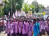 పుస్తకాలు ఇవ్వండి- మెస్‌ఛార్జీలు పెంచండి- ప్రభుత్వానికి వ్యతిరేకంగా ఎస్‌ఎఫ్‌ఐ ధర్నా