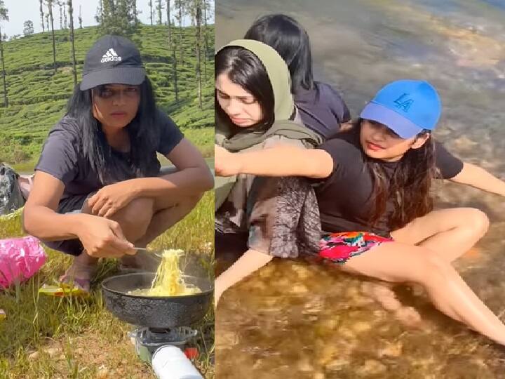 Actress farina azad tour video goes viral Watch Video Farina : ஆற்றங்கரையில் Maggi.. க்யூட்டான ரயில் வண்டி.. பாரதி கண்ணம்மா வெண்பாவின் வால்பாறை ட்ரிப்..