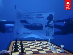 Chess Under Water : ஆழ்கடலில் ”தம்பியுடன்” செஸ்.. அசத்திய நீச்சல் வீரர்கள்!