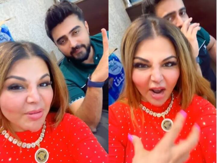 rakhi sawant shares video with boyfriend adil durrani from Pakistani restaurant Rakhi Sawant Video: राखी सावंत गई थीं पाकिस्तानी रेस्टोरेंट, कैमरे के सामने बॉयफ्रेंड आदिल की खोल दी पोल
