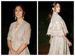 Mrunal Thakur Pics: ऑफ व्हाइट जालीदार ड्रेस में बला की खूबसूरत लगीं मृणाल ठाकुर, चेहरे की ये नूर कहीं चुरा न ले आपका चैन !