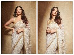 Nora Fatehi Pics: व्हाइट ट्रांसपेरेंट साड़ी पहन बला की खूबसूरत लगीं नोरा फतेही, कातिल अदाओं से कर रही हैं लाखों दिलों को घायल !