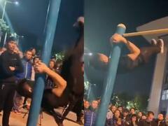 Amazing Stunt Video: ਦੋਨਾਂ ਹੱਥਾਂ ਨਾਲ ਚੁਟਕੀ ਵਿੱਚ ਖੰਭੇ 'ਤੇ ਚੜ੍ਹ ਗਿਆ ਵਿਅਕਤੀ, ਕਦੇ ਨਹੀਂ ਦੇਖਿਆ ਹੋਵੇਗਾ ਅਜਿਹਾ ਕਾਰਨਾਮਾ