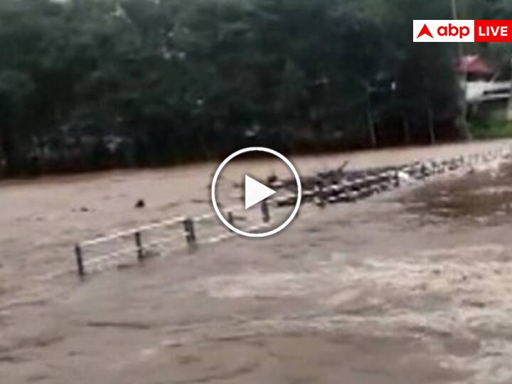 Heavy Rain: नदी में समा गया केरल का ये पुल, पूरे इलाके में घुसा बाढ़ का पानी