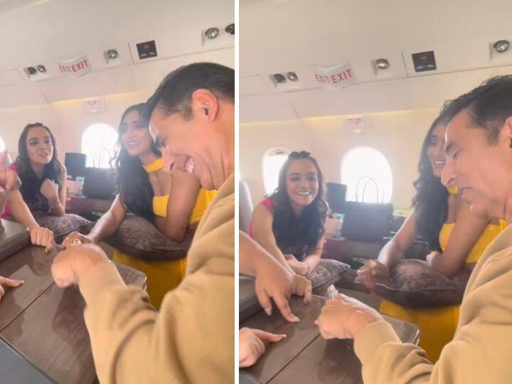 Akshay kumar play chidiya udd game with Raksha Bandhan star cast sadia khateeb and more Raksha Bandhan: अक्षय कुमार के इस वीडियो को देख बचपन की आएगी याद, रील लाइफ बहनों के साथ इस खेल में आजमाया हाथ
