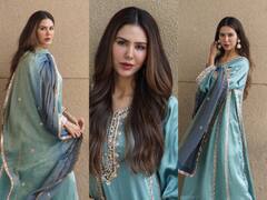 Sonam Bjawa Desi Look: पंजाबी कुड़ी सोनम बाजवा ने ढाया ब्लू सूट में कहर,कातिलाना अंदाज देख आप भी हो जाएंगे दीवाने