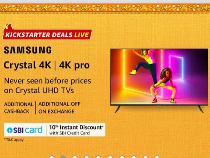 Samsung Crystal 4K Ultra HD Smart TV Best 43 Inch Smart TV On Amazon 50 Percent Discount On Smart TV Amazon deal: सैमसंग के न्यू लॉन्च क्रिस्टल 4K Ultra HD स्मार्ट टीवी पर आ गया सबसे सस्ता ऑफर