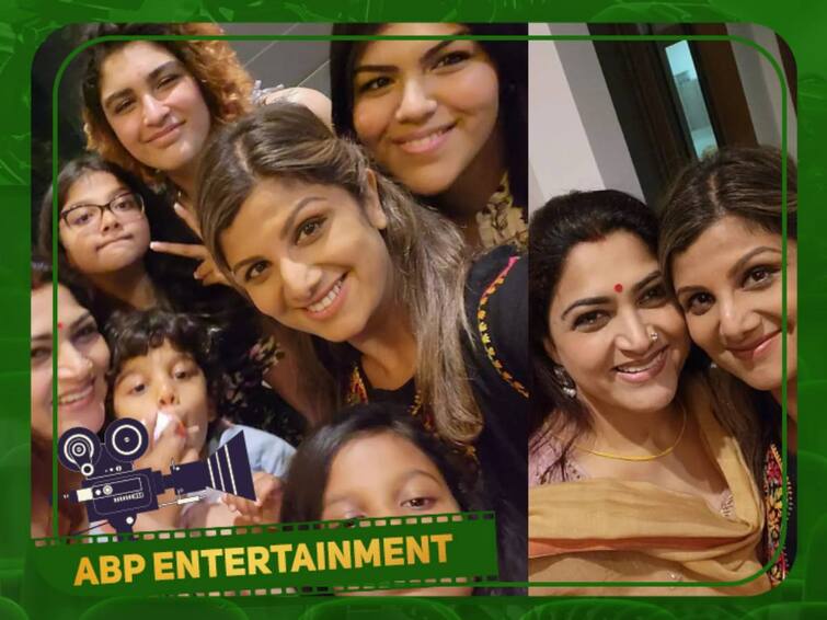 Kushboo felt elated meeting her old friend actress Rambha ‛இது தான் எங்க உலகம்...’ குழந்தைகளோடு குதூகலித்த குஷ்பூ-ரம்பா!