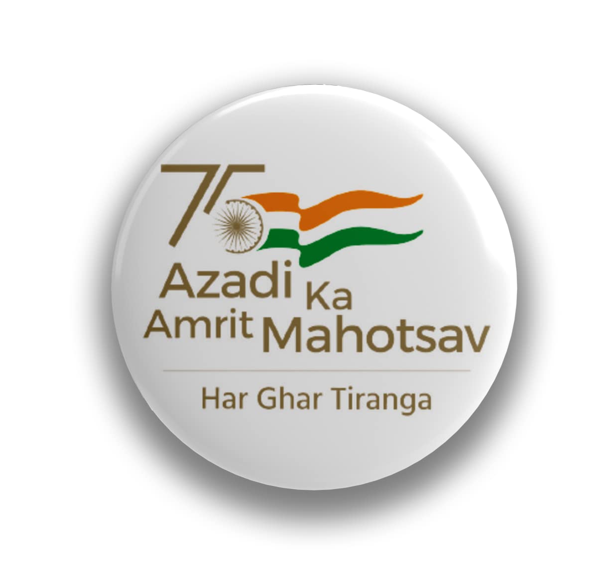 Buy Nivara's | 75th Azadi Ka Amrit Mahotsav | Har Ghar Tiranga Badges |  India 75th Independence Badges | India Independence Badges (Pack of 1,  Tricolor) Online at Low Prices in India - Amazon.in