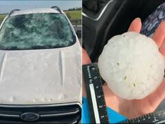 கனடா: பட் பட்டென உடையும் கண்ணாடிகள்… கார்களை சேதப்படுத்திய அபாயகரமான ஆலங்கட்டி மழை… பலர் காயம்!