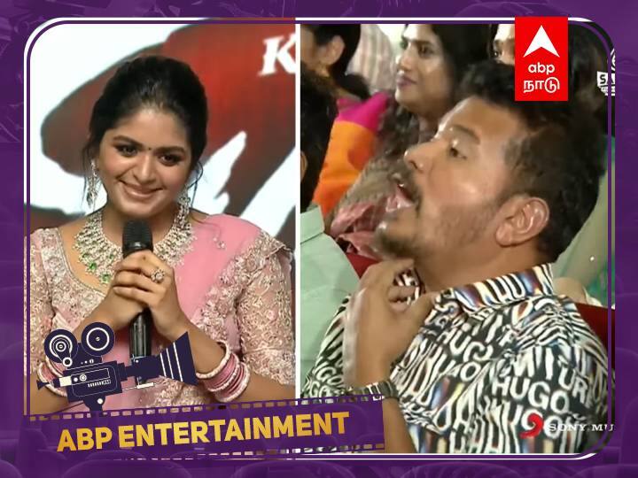 Aditi's speech and director Shankar's reaction at Viruman Audio Release tnn Viruman: மேடையில் ஹீரோவை மறந்த அதிதி... கீழே இருந்து கத்தி கத்தி நினைவூட்டிய இயக்குனர் சங்கர்!