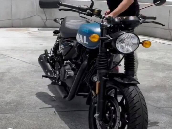 Royal Enfield Hunter 350 first look revealed full details insight marathi news Royal Enfield : दमदार फिचर्स घेऊन लवकरच बाजारात येणार Hunter 350; पाहा फर्स्ट लूक