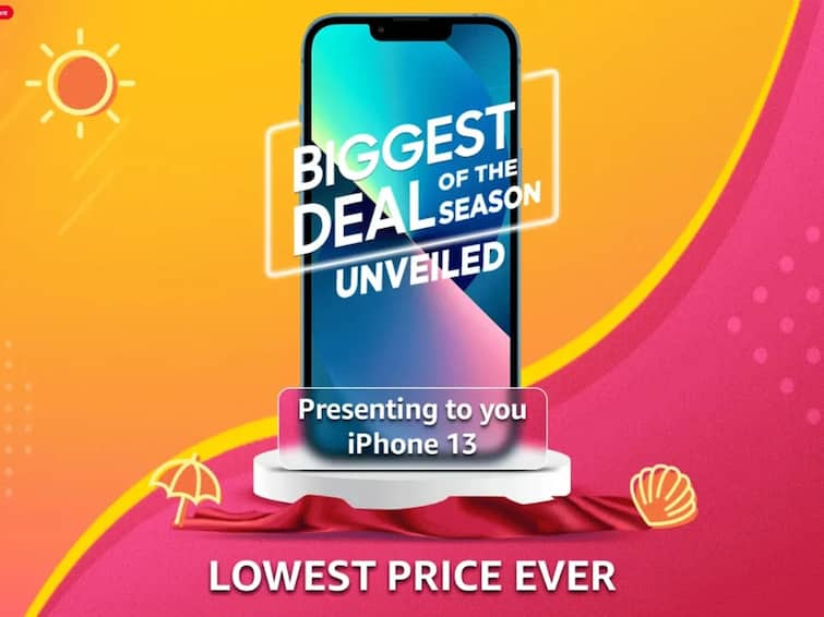 Apple iPhone 13 Amazon Great Freedom Sale Offer How to buy Check Details Amazon Freedom Sale: ரூ. 55 ஆயிரத்துக்கு ஐபோன் 13? அடடே ஆஃபரை அள்ளிக்கொடுக்கும் அமேசான்.. விவரம் இதுதான்!