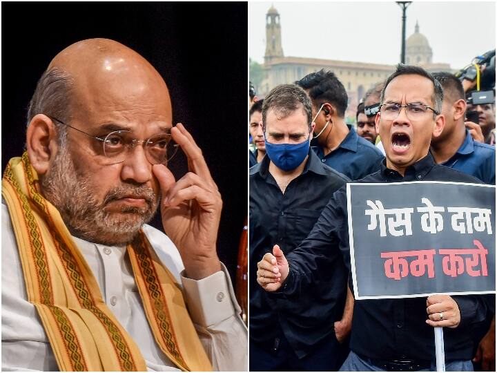 Congress reacted on Amit Shah linking party's protest to Ram temple foundation day Congress Protest: अमित शाह ने राम मंदिर का जिक्र कर साधा निशाना तो कांग्रेस बोली- 'साफ है, आंदोलन से उठी आवाज सही जगह पहुंची'