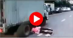 Viral Video: ਸੜਕ ਪਾਰ ਕਰ ਰਹੀ ਸੀ ਔਰਤ, ਅਚਾਨਕ ਆ ਗਿਆ ਟਰੱਕ ਅਤੇ ਟਾਇਰ ਦੇ ਹੇਠਾਂ...