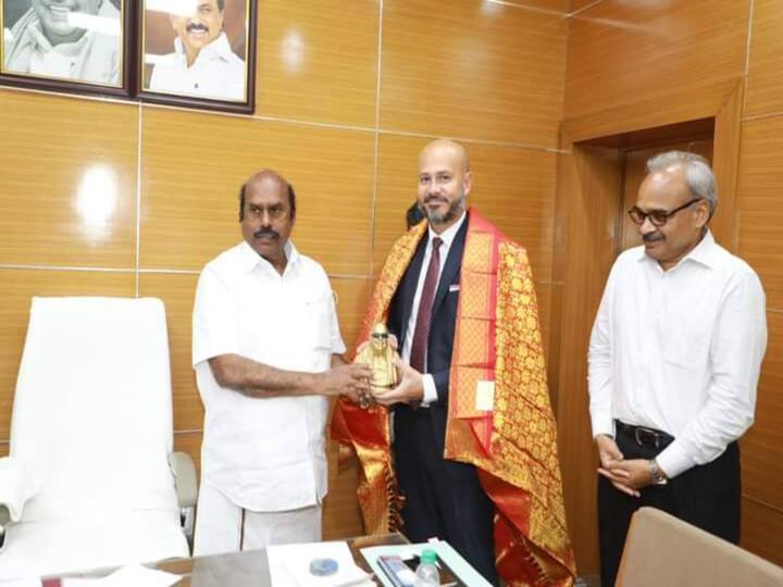 தமிழகத்தில் நவீன துறைமுகங்கள்; அமைச்சர் எ.வ.வேலுவுடன் நார்வே  தூதுக்குழுவினர் சந்திப்பு
