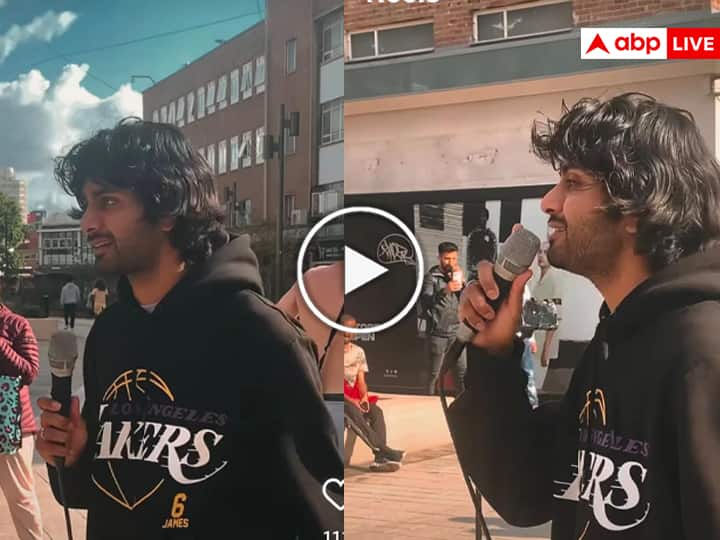 UK street performer performing on Bollywood Song Kal ho na ho viral video on social media UK: बॉलीवुड गाने Kal Ho Na Ho पर स्ट्रीट परफॉर्मर ने दी जबरदस्त प्रस्तुति
